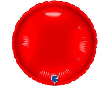 9in RED ROUND AIR FILL FOIL BALLOON 10S