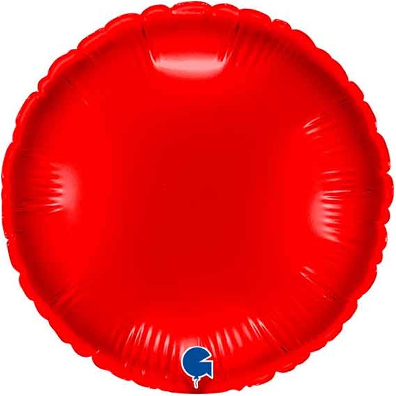 9in RED ROUND AIR FILL FOIL BALLOON 10S