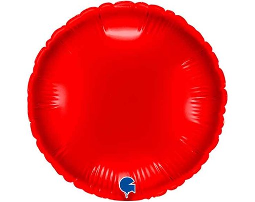 9in RED ROUND AIR FILL FOIL BALLOON 10S