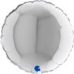 9in SILVER ROUND AIR FILL FOIL BALLOON 10S