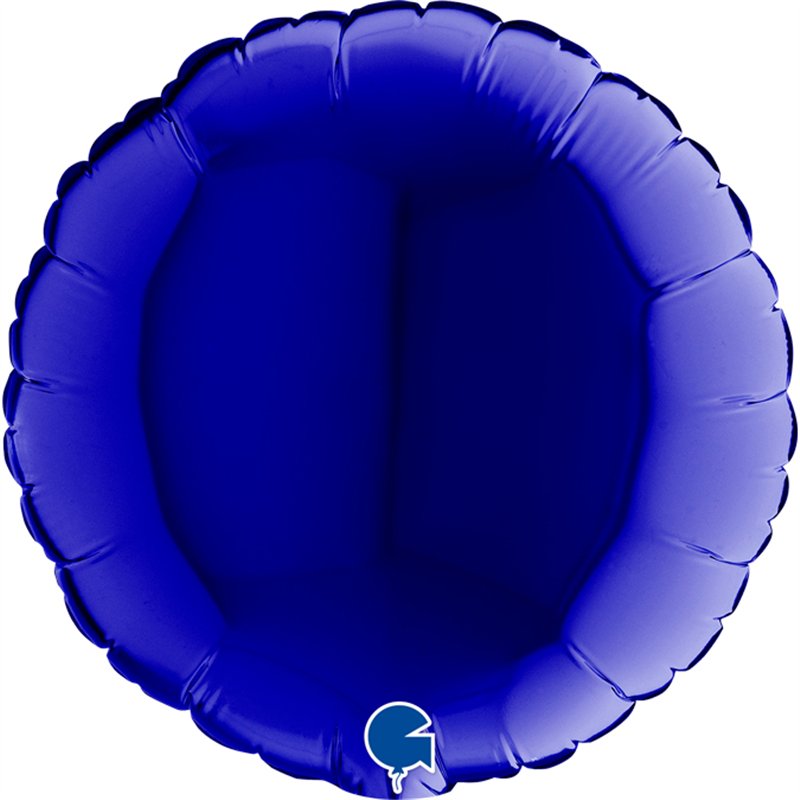 9in BLUE CAPRI ROUND AIR FILL FOIL BALLOON 10S