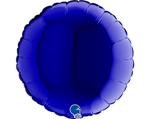 9in BLUE CAPRI ROUND AIR FILL FOIL BALLOON 10S