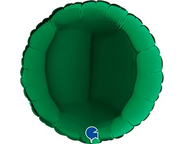 9in DARK GREEN ROUND AIR FILL FOIL BALLOON 10S