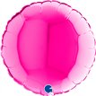 9in MAGENTA ROUND AIR FILL FOIL BALLOON 10S