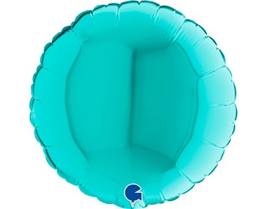 9in TIFFANY ROUND AIR FILL FOIL BALLOON 10S