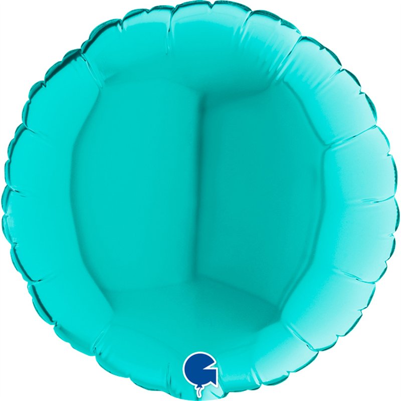 9in TIFFANY ROUND AIR FILL FOIL BALLOON 10S