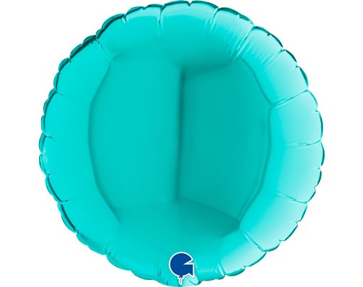9in TIFFANY ROUND AIR FILL FOIL BALLOON 10S