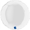 9in WHITE ROUND AIR FILL FOIL BALLOON 10S