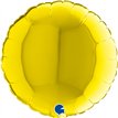 9in YELLOW ROUND AIR FILL FOIL BALLOON 10S