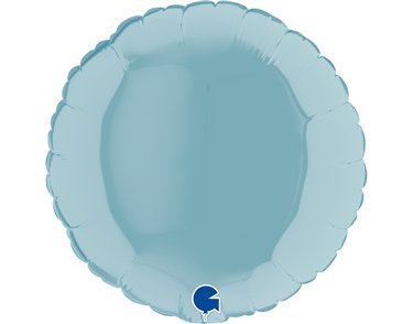 9in PASTEL BLUE ROUND AIR FILL FOIL BALLOON 10S