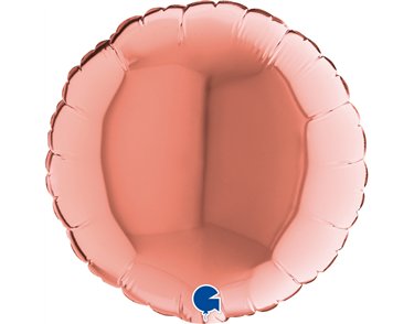 9in ROSE GOLD ROUND AIR FILL FOIL BALLOON 10S