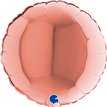 9in ROSE GOLD ROUND AIR FILL FOIL BALLOON 10S