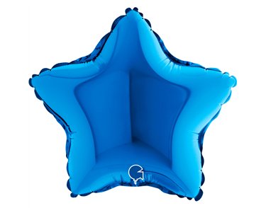 9in BLUE STAR AIR FILL FOIL BALLOON 10S