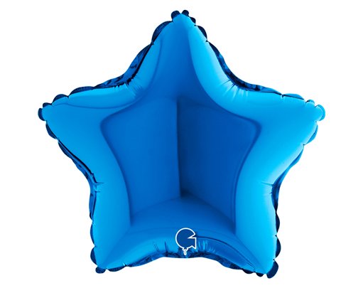 9in BLUE STAR AIR FILL FOIL BALLOON 10S