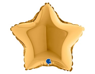 9in GOLD STAR AIR FILL FOIL BALLOON 10S