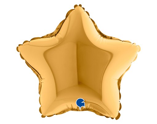 9in GOLD STAR AIR FILL FOIL BALLOON 10S