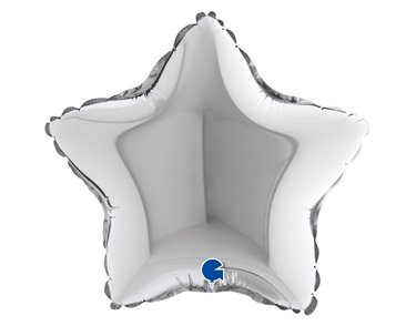 9in SILVER STAR AIR FILL FOIL BALLOON 10S