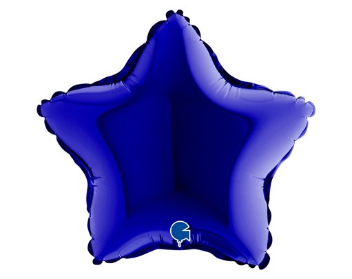 9in BLUE CAPRI STAR AIR FILL FOIL BALLOON 10S