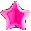 9in MAGENTA STAR AIR FILL FOIL BALLOON 10S