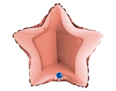 9in ROSE GOLD STAR AIR FILL FOIL BALLOON 10S