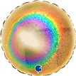 4in GLITTER GOLD 5 ROUND AIR FILL FOIL BALLOON 10S