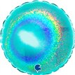 4in GLITTER TIFFANY ROUND AIR FILL FOIL BALLOON 10S