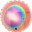 4in GLITTER ROSE GOLD ROUND AIR FILL FOIL BALLOON 10S