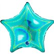4in GLITTER TIFFANY  STAR AIR FILL FOIL BALLOON 10S