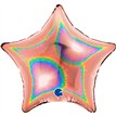 4in GLITTER ROSE GOLD STAR AIR FILL FOIL BALLOON 10S
