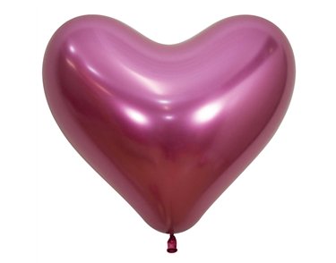 50PK 14in BALL REFLEX FUCHSIA HEART SEMPERTEX