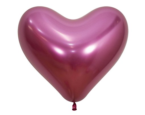 50PK 14in BALL REFLEX FUCHSIA HEART SEMPERTEX