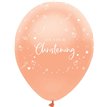 6PK 12in ROSE GOLD PRINT CHRISTENING BALLOONS