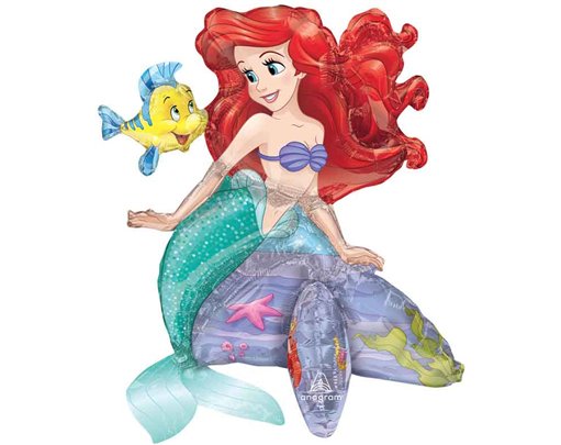ARIEL THE LITTLE MERMA FOIL SITTER BALLOON