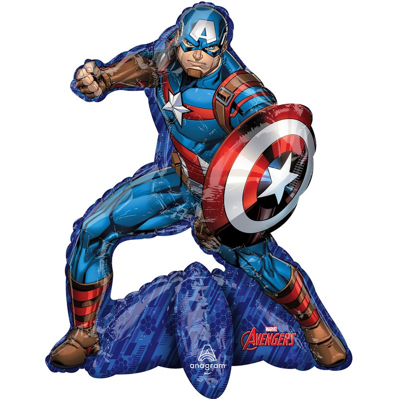 AVENGERS CAPTAIN AMERICA FOIL SITTER BALLOON