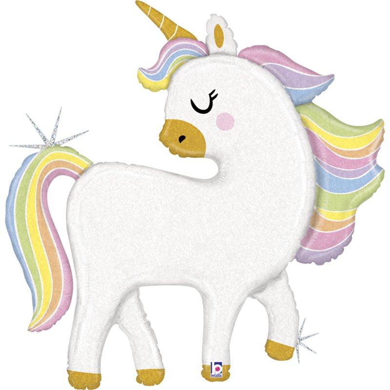 48in GLITTER PASTEL UNICORN FOIL BALLOON