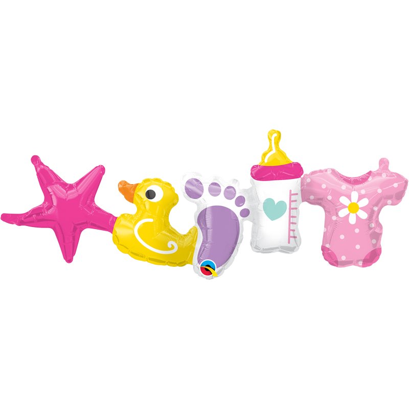 BABY GIRL AIR-FILL BALLOON GARLAND