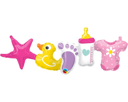 BABY GIRL AIR-FILL BALLOON GARLAND