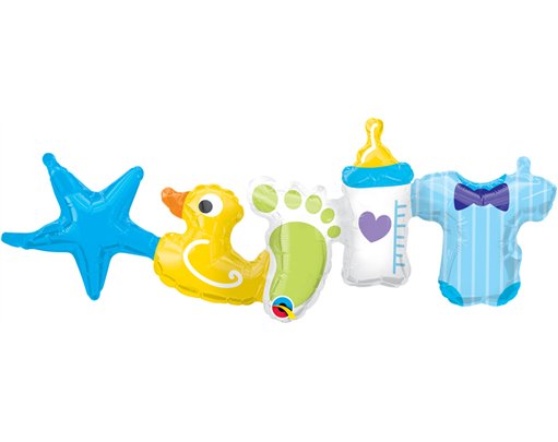 BABY BOY AIR-FILL BALLOON GARLAND
