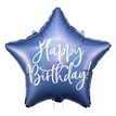 16in HAPPY BIRTHDAY NAVY GLOSSY FOIL BALLOON