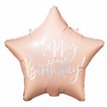 16in HAPPY BIRTHDAY LIGHT PINK GLOSSY FOIL BALLOON
