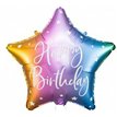 16in HAPPY BIRTHDAY OMBRE GLOSSY FOIL BALLOON