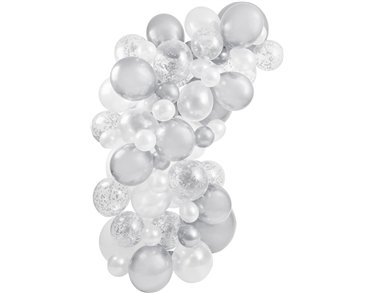 64PK SILVER  BALLOON ARCH