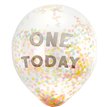 5PK 12in ONE TODAY CONFETTI BALLOONS
