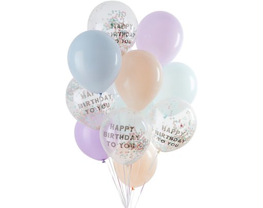12PC BIRTHDAY BALLOON BUNDLE