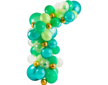 64PC GREEN JUNGLE BALLOON ARCH