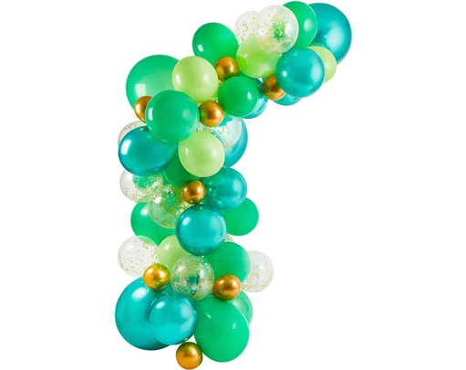 64PC GREEN JUNGLE BALLOON ARCH
