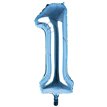 34IN LIGHT BLUE NUMBER 1 JUMBO FOIL