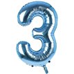 34IN LIGHT BLUE NUMBER 3 JUMBO FOIL