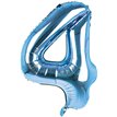 34IN LIGHT BLUE NUMBER 4 JUMBO FOIL