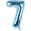 34IN LIGHT BLUE NUMBER 7 JUMBO FOIL